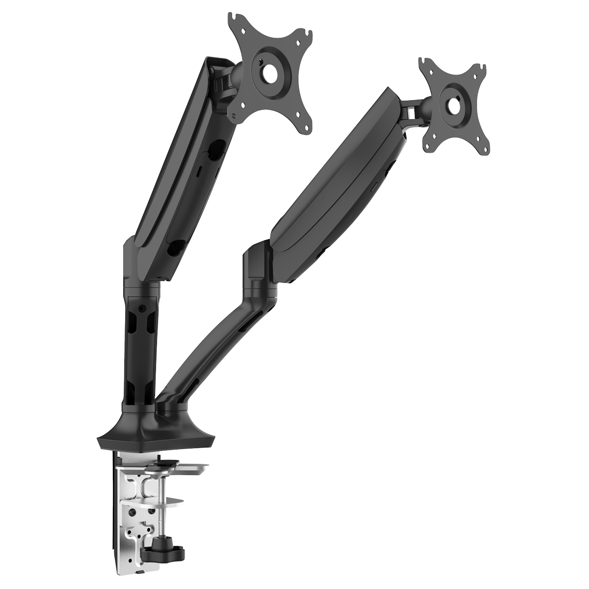 Sealey DH25 Dellonda Adjustable Double Monitor Arm with 360 Rotation - Black