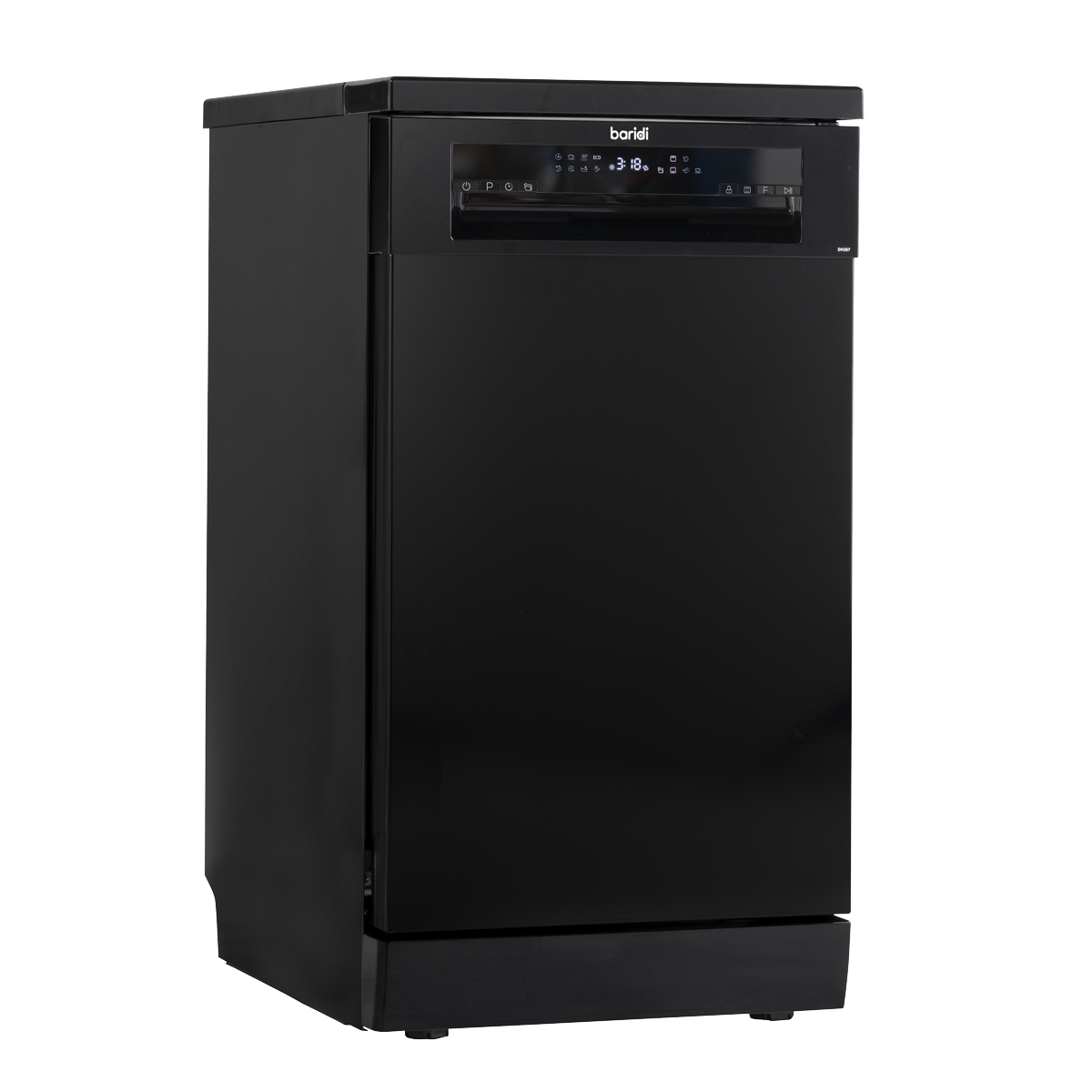 Sealey DH267 Baridi Slimline Freestanding Dishwasher 45cm Wide 10 Place Settings - Black