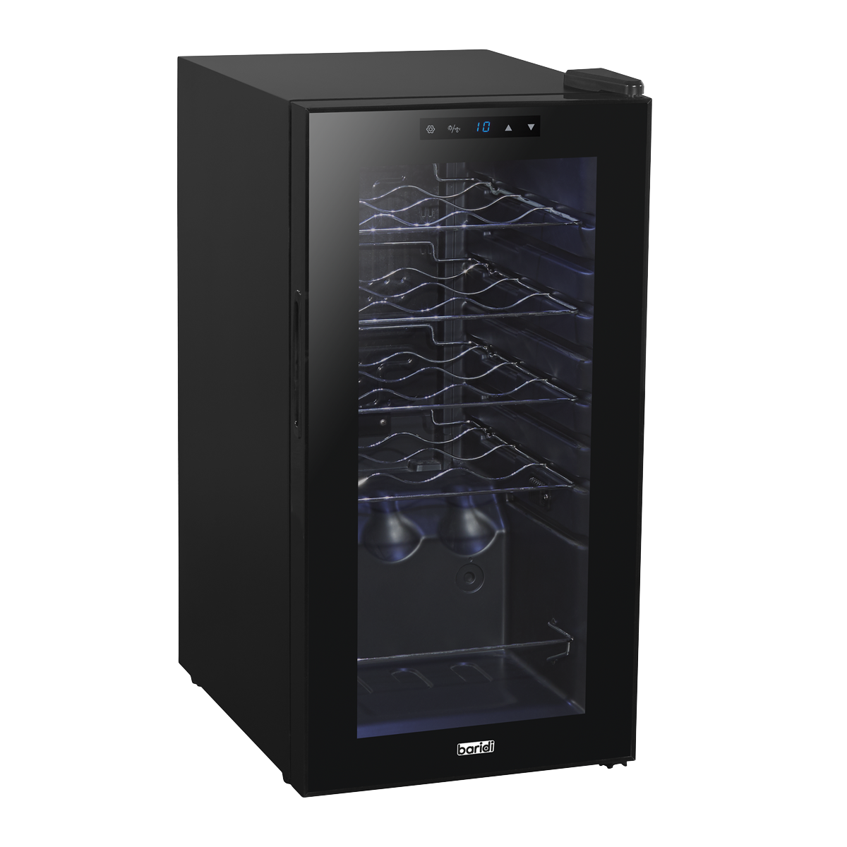 Sealey DH5 Baridi 15 Bottle Wine Fridge with Digital Touch Screen Controls & LED Light, Black - DH5