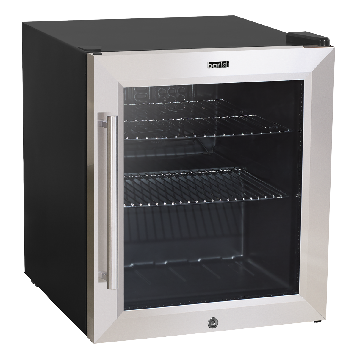 Sealey DH75 Baridi 50L Tabletop Drinks Fridge, Mini Beer Cooler, Glass Door, Stainless Steel