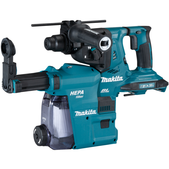 Makita Body Only DHR280ZWJ 18Vx2 (36V) LXT Brushless SDS+ Rotary Hammer Drill with Dust Extraction Unit