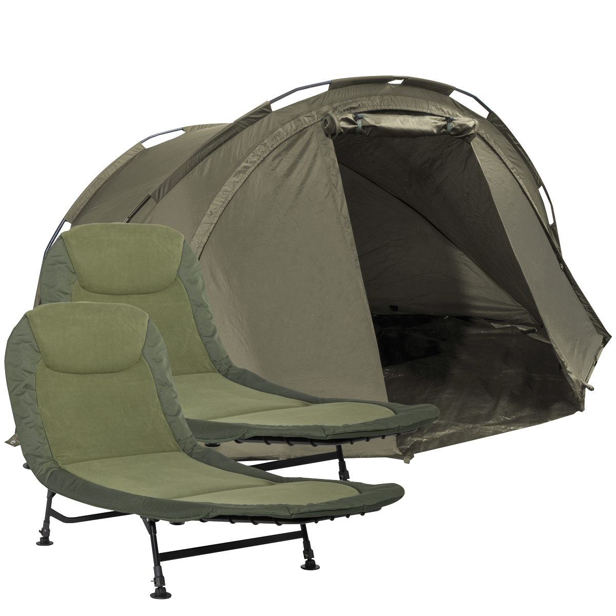Sealey DL142 Dellonda 2-Person Bivvy Tent & Bedchair Set