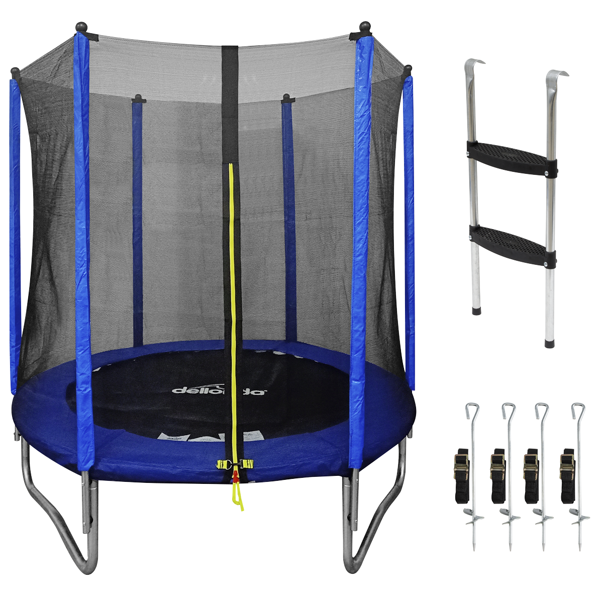 Sealey DL92 Dellonda Heavy-Duty Outdoor Trampoline with Safety Enclosure Net, Anchors & Ladder 6ft