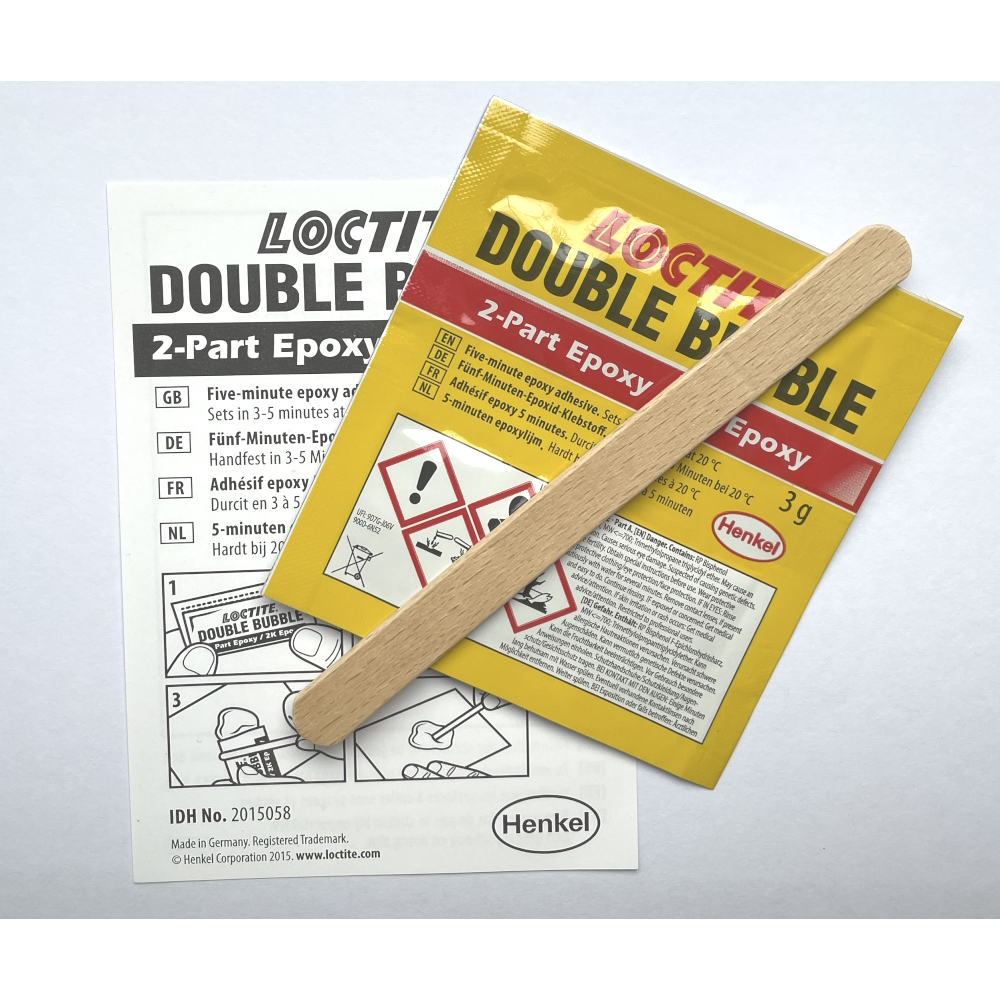 Loctite Bondmaster E01 3-gram Double Bubble Two Part Epoxy 3 gram sachet