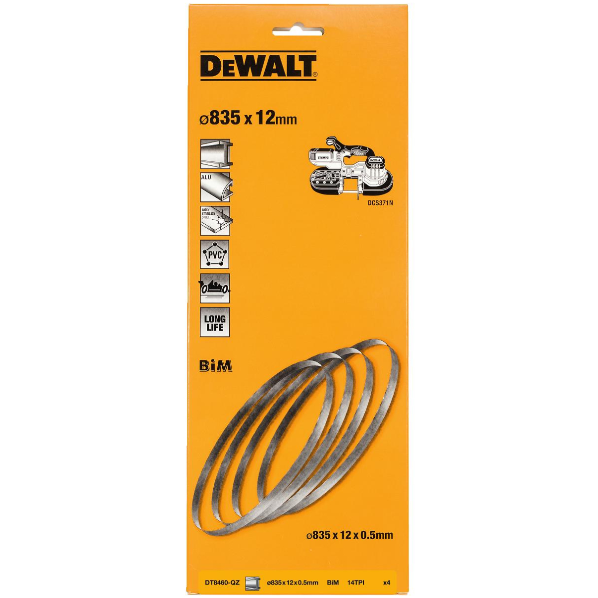 DeWalt DT8460-QZ 14TPI Replacement Bandsaw Blades for DCS371