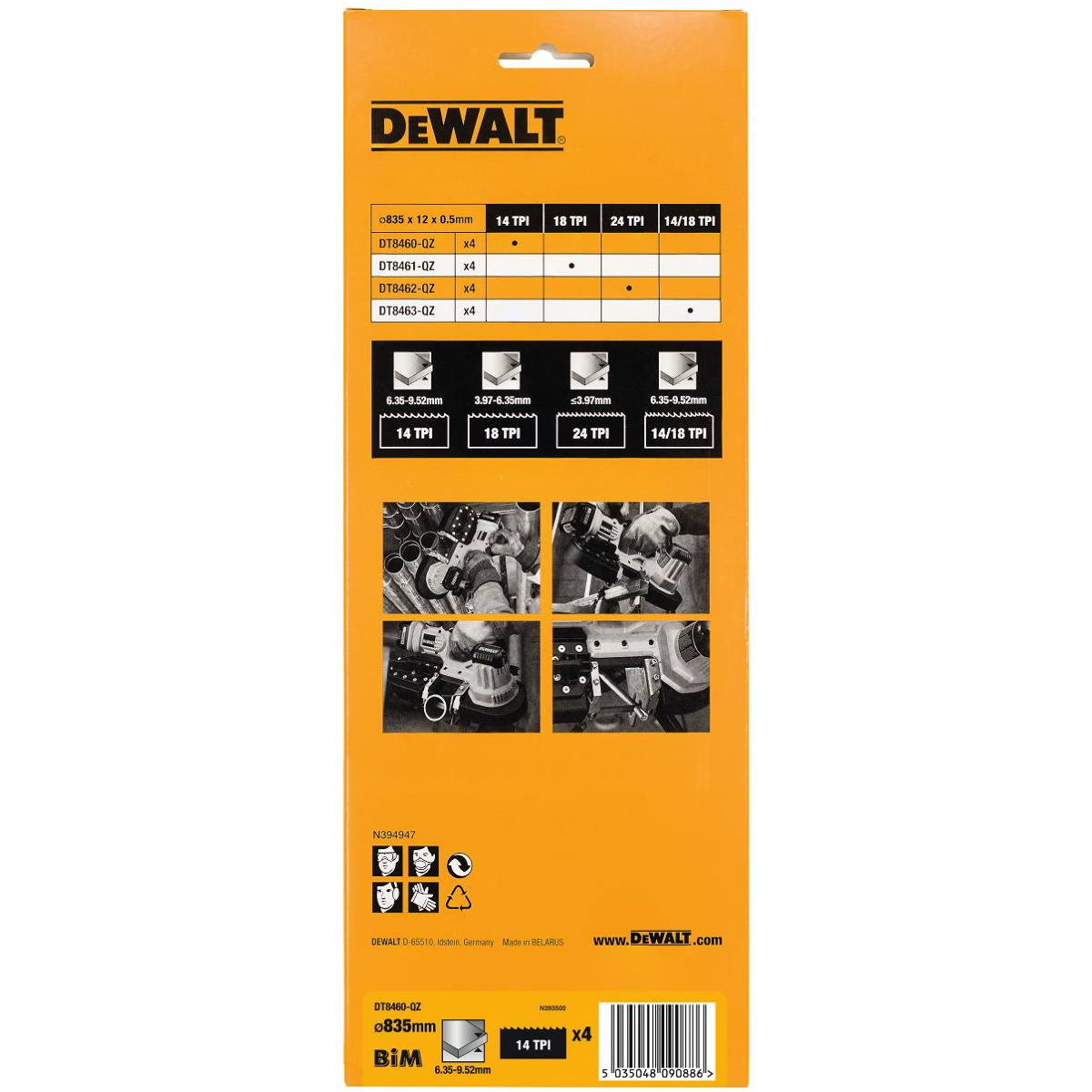 DeWalt DT8460-QZ 14TPI Replacement Bandsaw Blades for DCS371