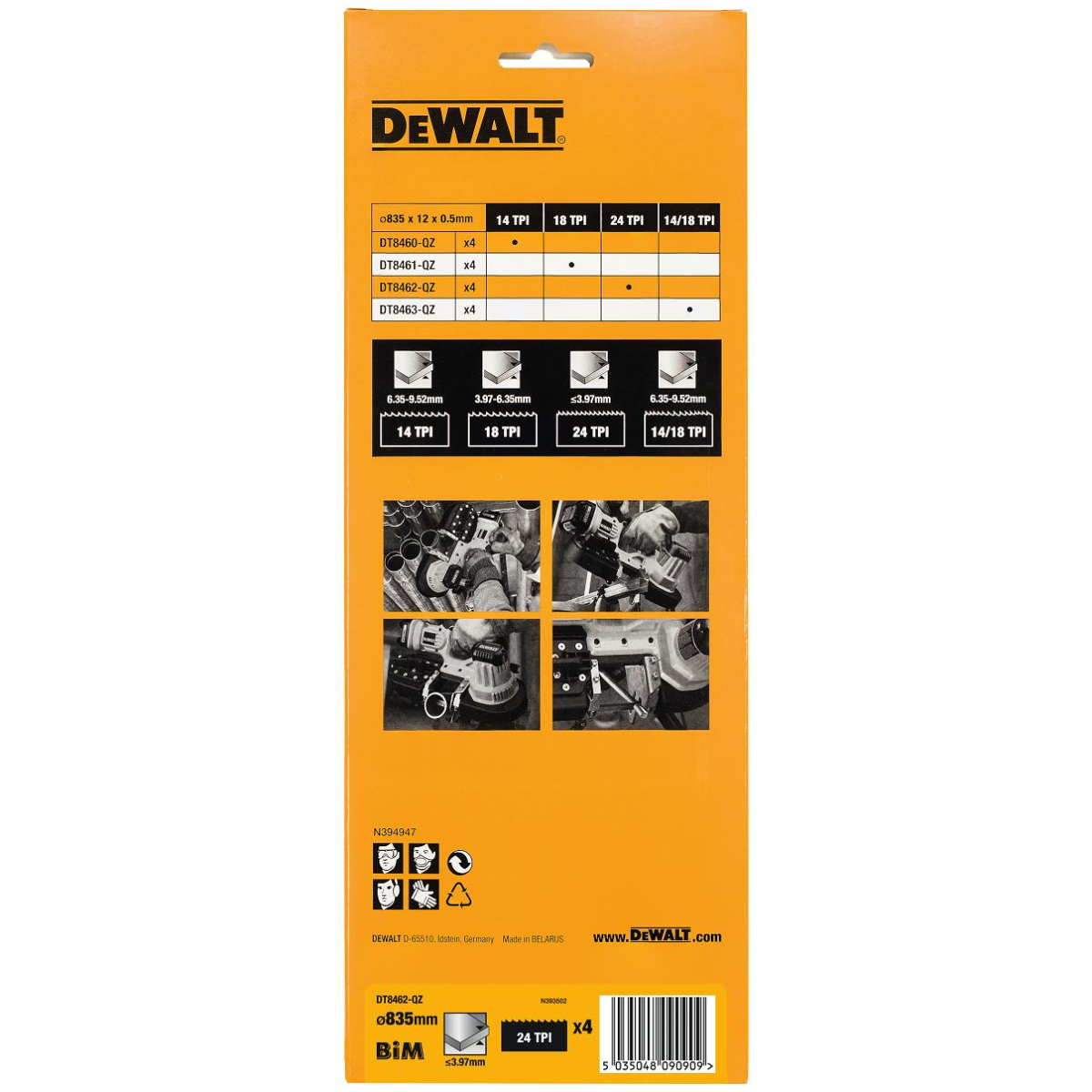 DeWalt DT8462-QZ 24TPI Replacement Bandsaw Blades for DCS371