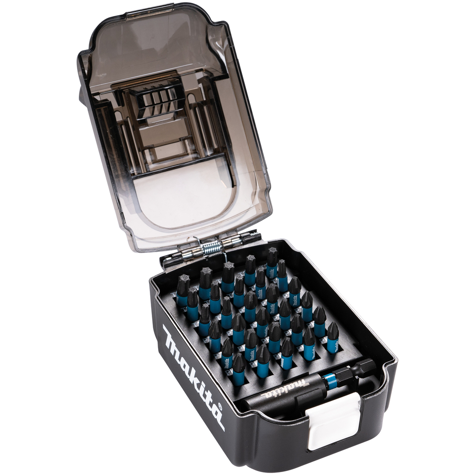 Makita E-03084 31 Piece Impact Black Screwdriver Bit Set in Battery Shaped Case