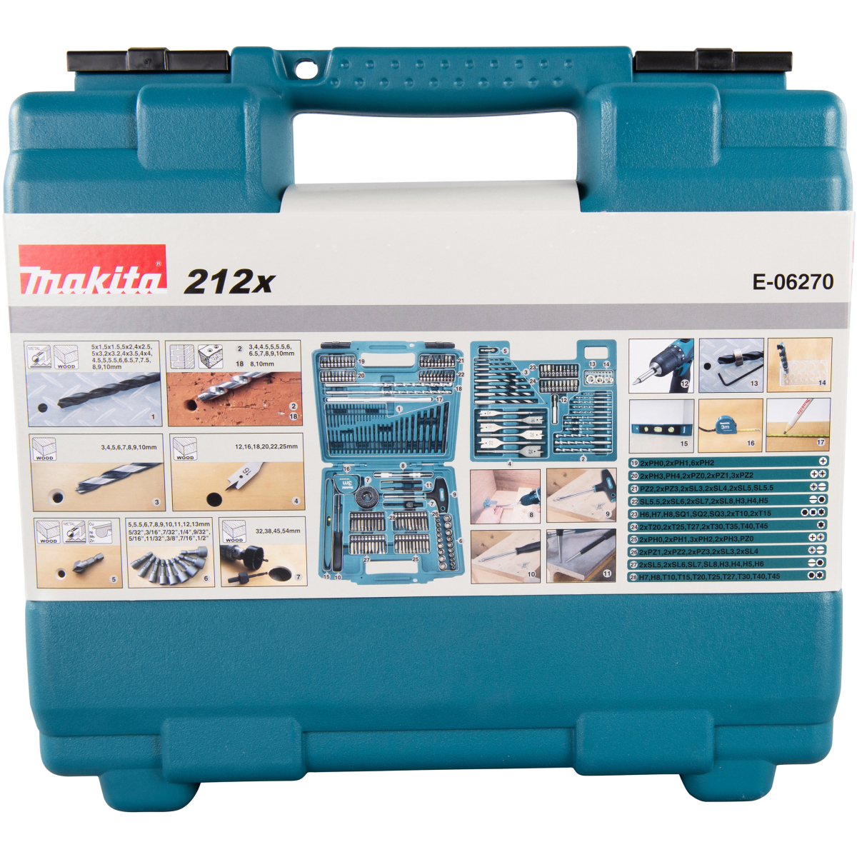 Makita E-06270 212 Piece Combination Drill and Driver Accessory Set