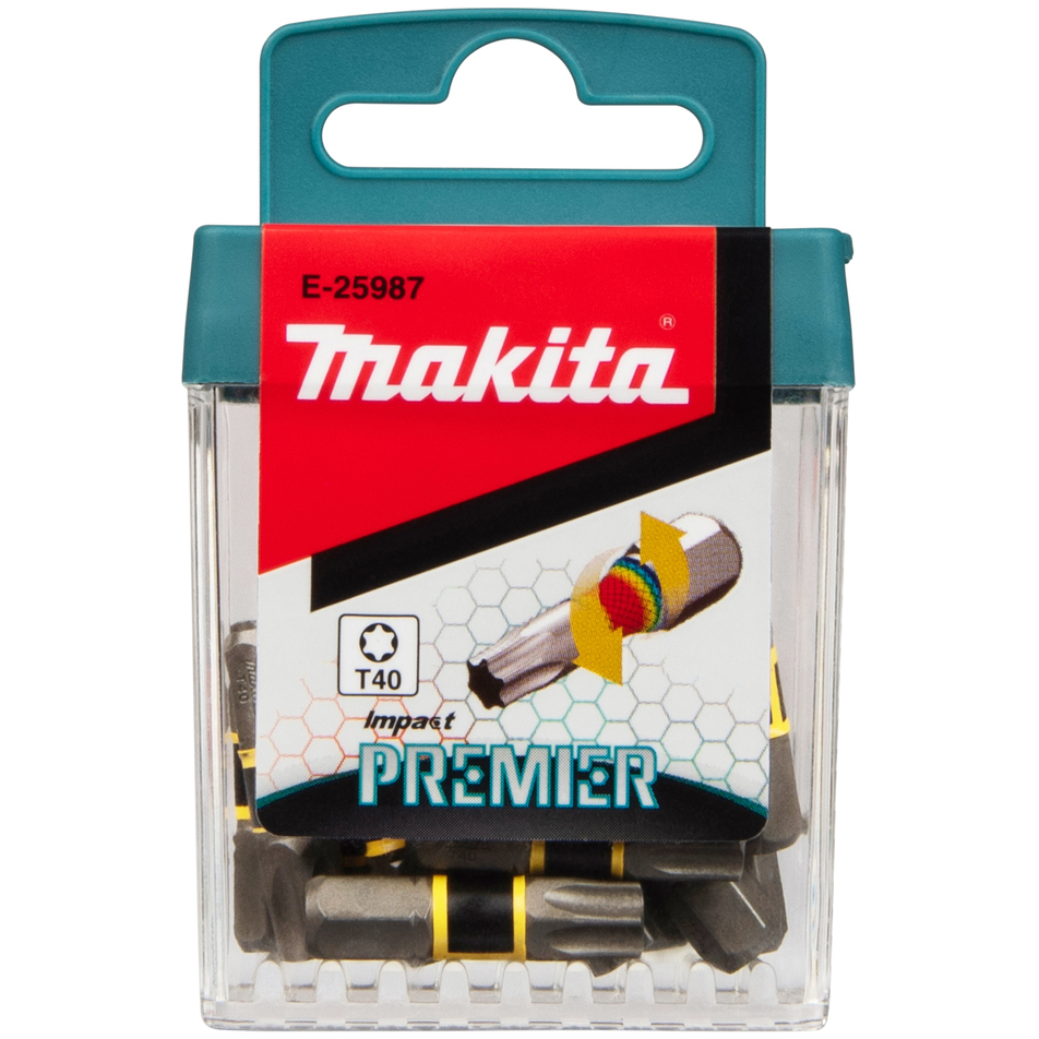 Makita E-25987 Impact Premier Torsion Screw Bit T40, 15pc