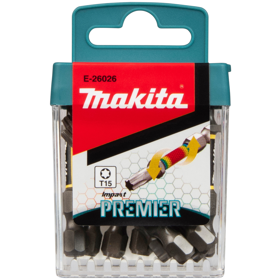 Makita E-26026 Impact Premier Torsion Bit, T15 x 50mm, 10pc