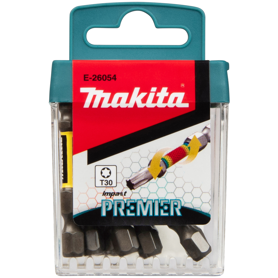Makita E-26054 Impact Premier Torsion Bit T30 x 50mm - Pack of 10 Bits