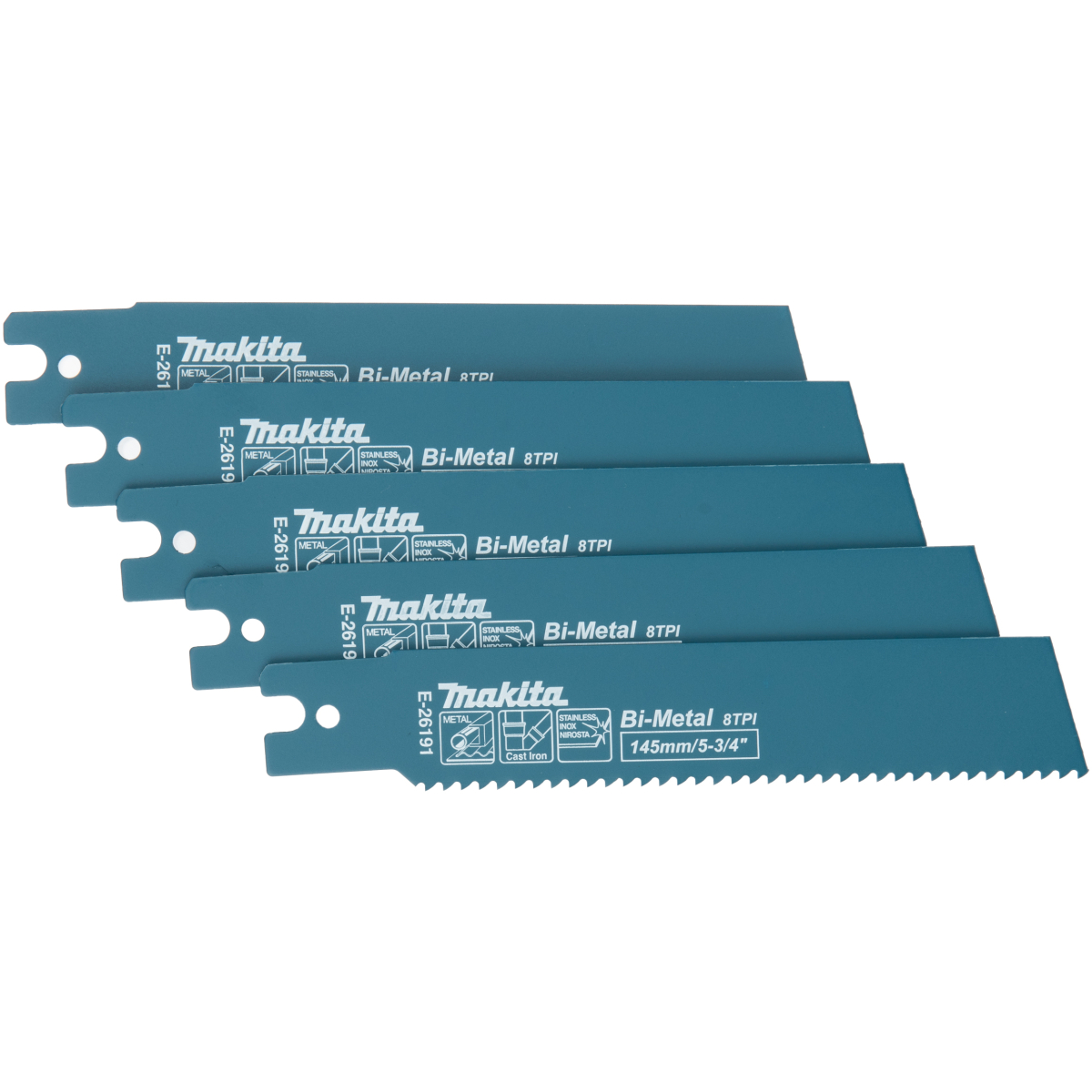 Makita E-26191 145mm Bi Metal Reciprocating Saw blade for JR003G , PK5