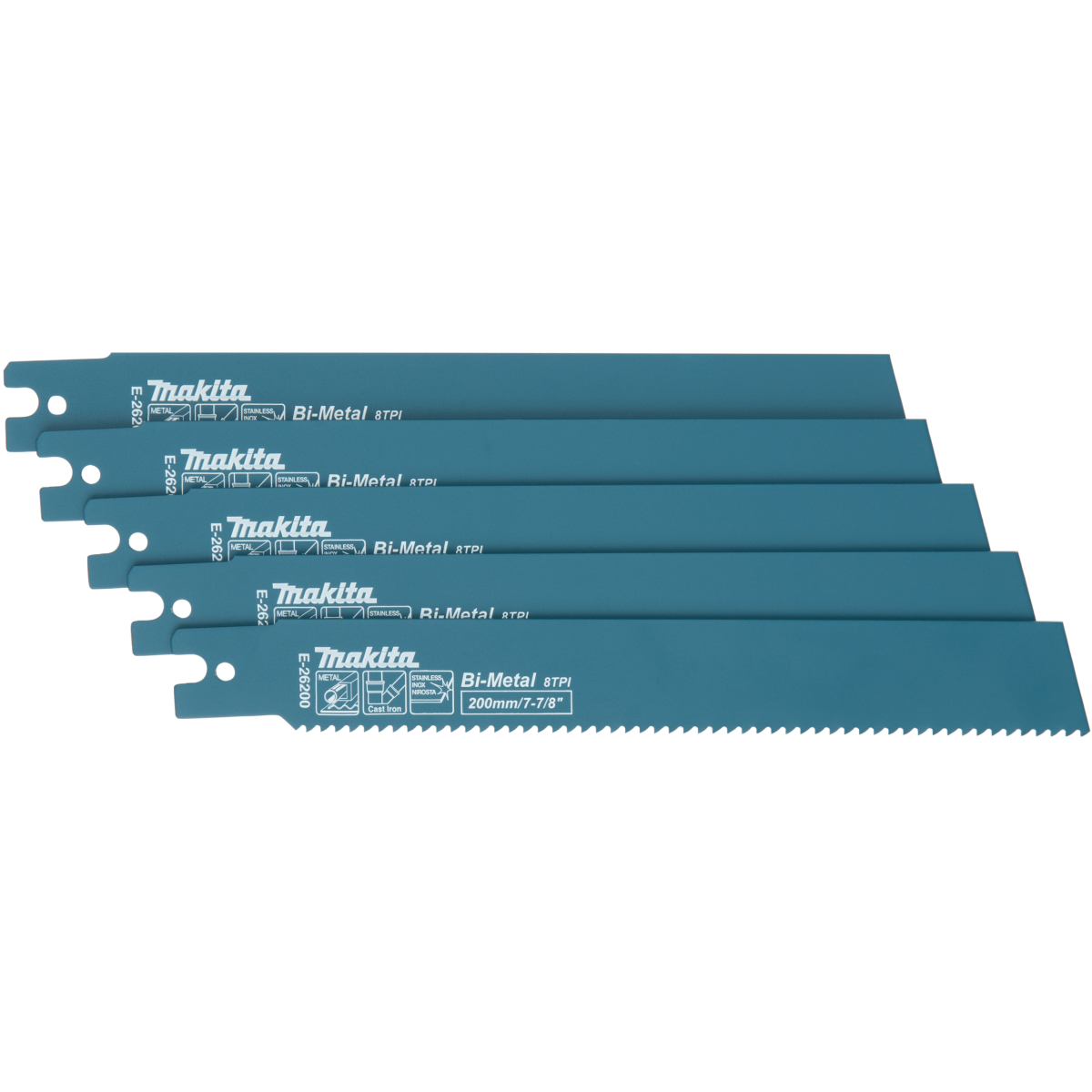 Makita E-26200 200mm Bi Metal Reciprocating Saw blade for JR003G , PK5