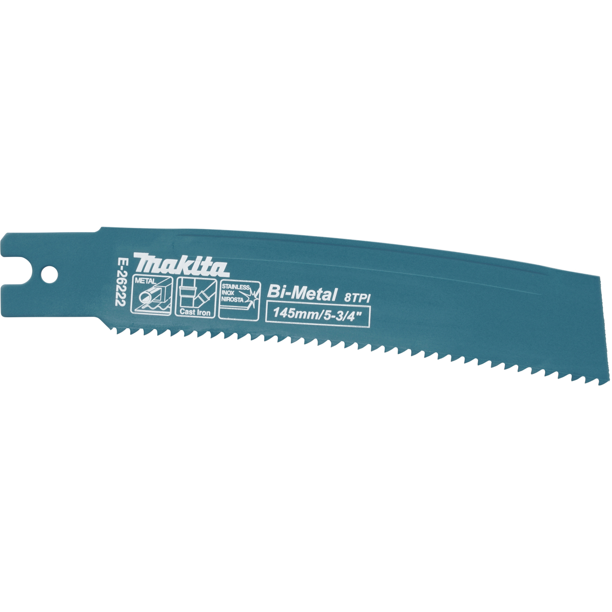 Makita E-26222 145mm Bi Metal Curved Edge Reciprocating Saw blade for JR003G , PK5