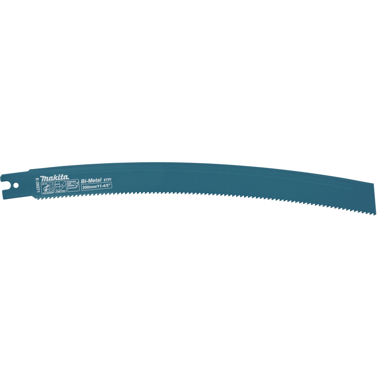 Makita E-26571 300mm Bi Metal Curved Edge Reciprocating Saw Blade for JR003G, PK5