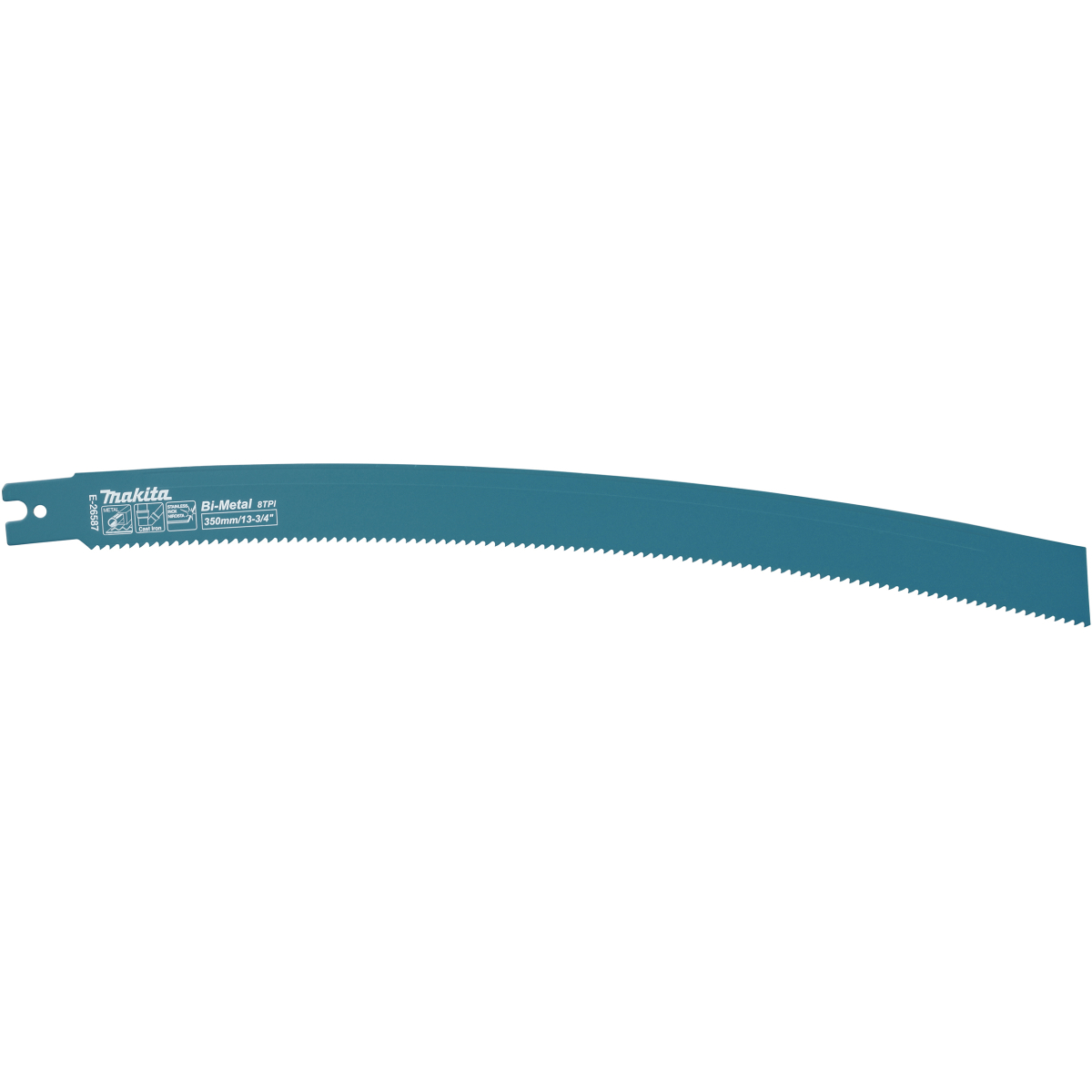 Makita E-26587 350mm Bi Metal Curved Edge Reciprocating Saw Blade for JR003G, PK5