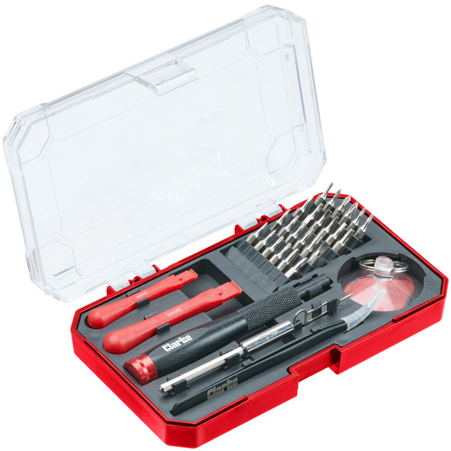 Clarke 1801956 CHT956 32 Piece Smartphone Repair Kit
