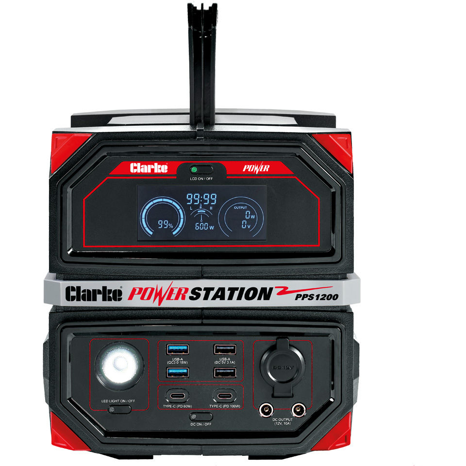 Clarke 8877145 PPS1200 1200W Peak Portable Power Station