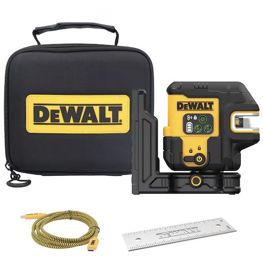DeWalt DCLE14251GB-XJ USB Cross Line Plus 5 Spot Green Beam Laser