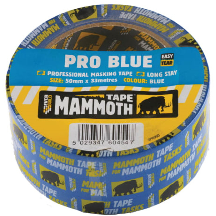Mammoth Pro Blue Masking Tape 50mm x 33m EVB2PRO50 