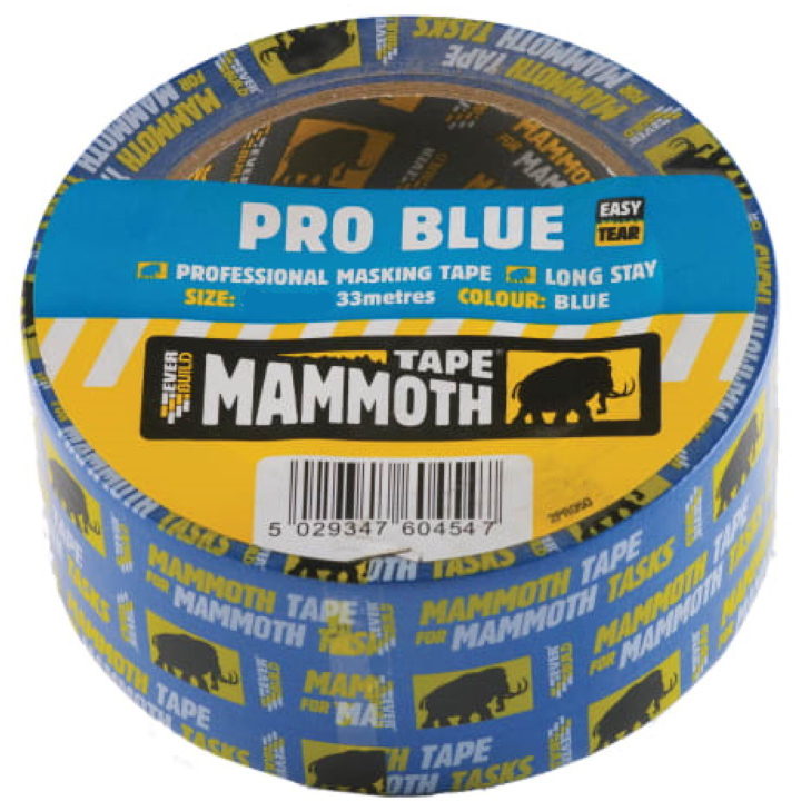 Mammoth Pro Blue Masking Tape 25mm x 33m EVB2PRO25 