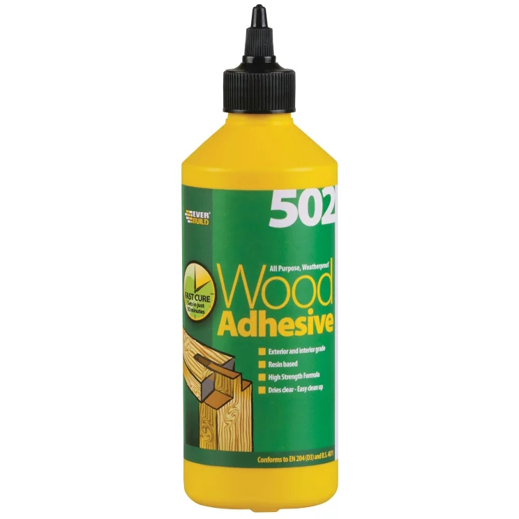 Everbuild EVBWOOD05 502 All Purpose Waterproof Wood Adhesive Glue 500ml