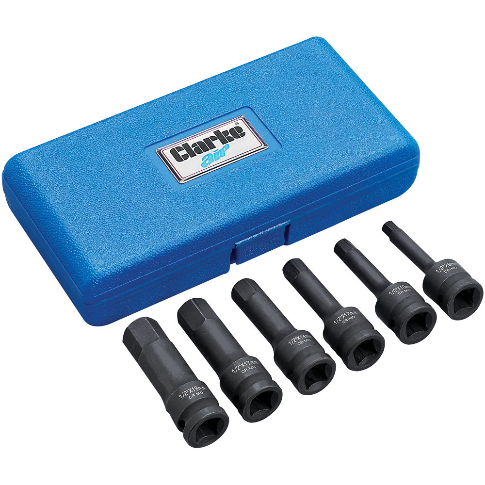 Clarke 1800356 CIS12/6HB 6 Piece ½” Square Drive Hex Impact Sockets - Metric