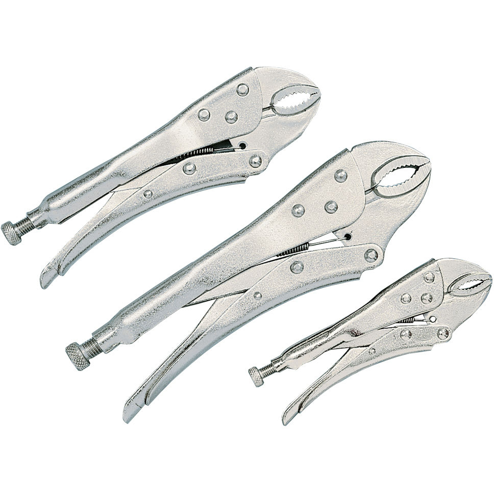 Clarke 1800116 CHT116 3 piece Lock Grip Pliers Set