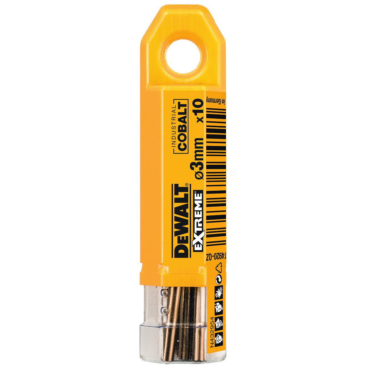 DeWalt DT4920-QZ Pack10 x 3mm HSS E Cobalt Metal Drill Bits