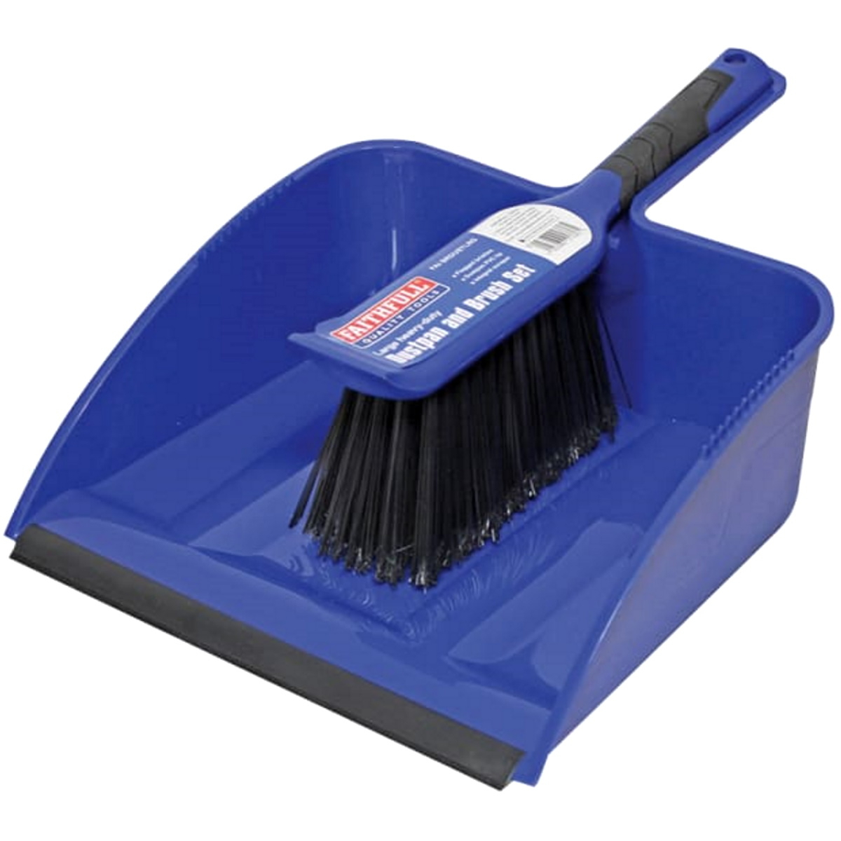 Faithfull FAIBRDUSTLRG Large Plastic Dustpan and Brush Set