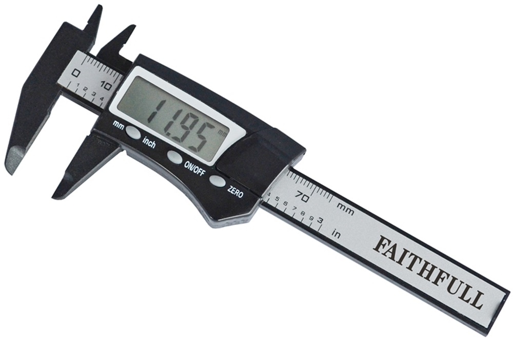 Faithfull FAICALDIG75 Mini Digital Caliper 75mm Capacity