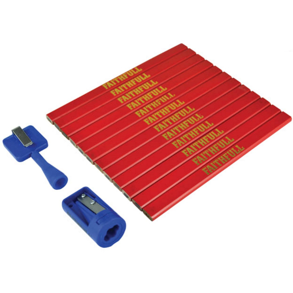 Faithfull FAICPRKIT Carpenter's Pencil Kit Red / Medium (Pack 12)