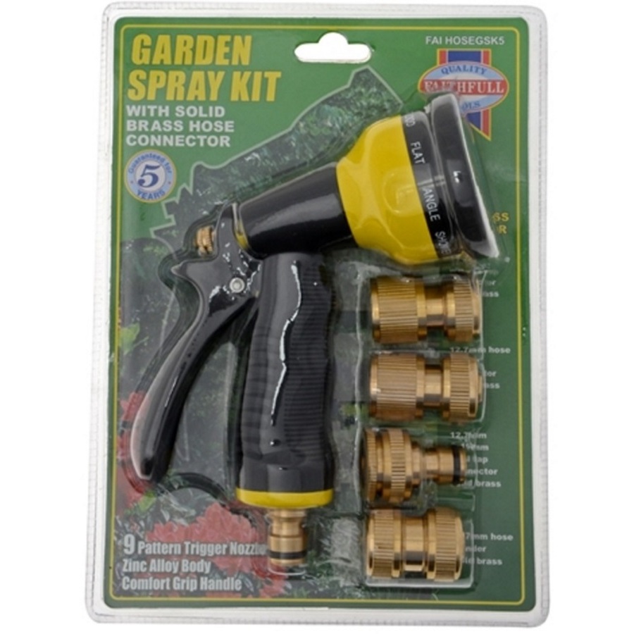 Faithfull FAIHOSEGSK5 Garden Spray Kit Set of 5