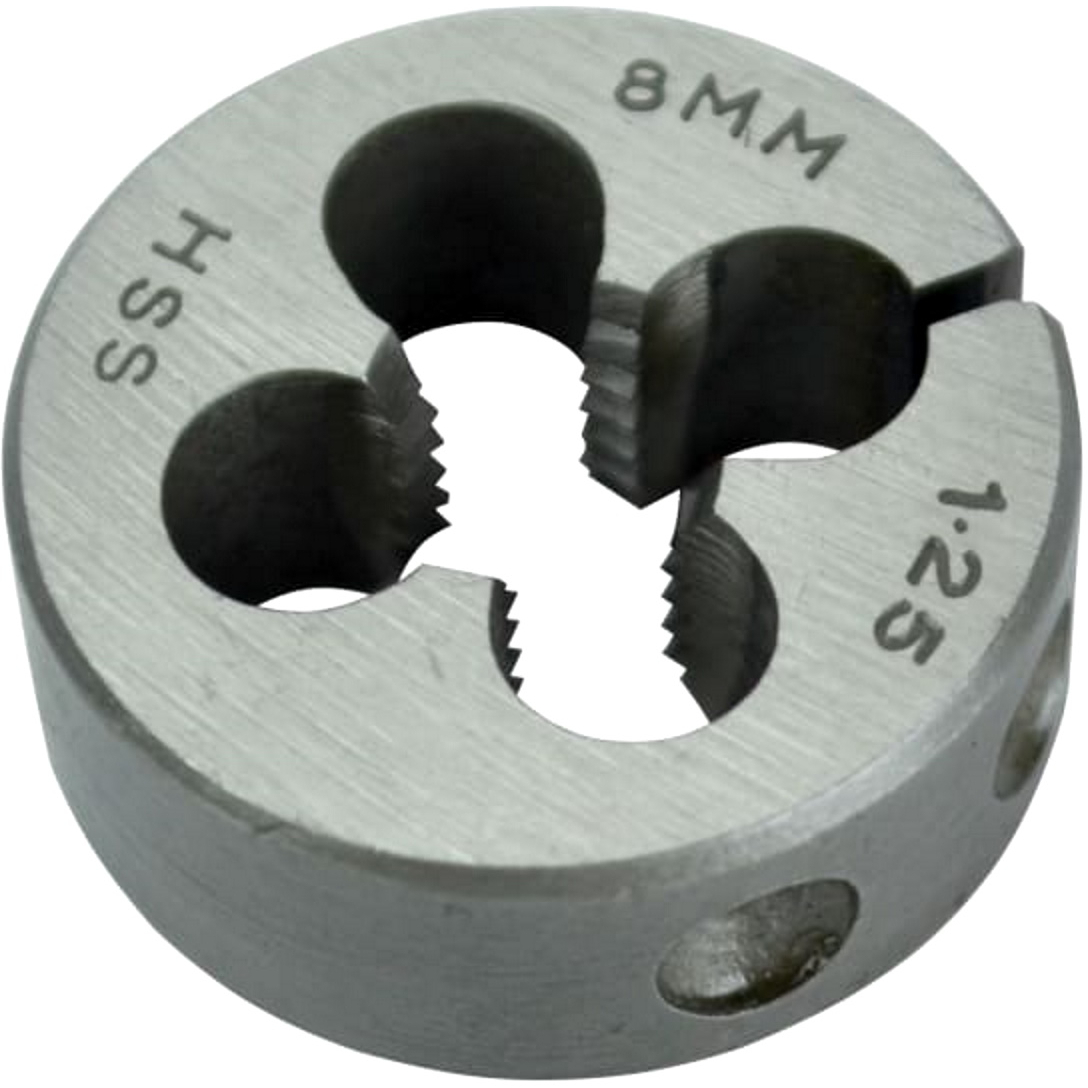 Faithfull FAIHSSDM8 HSS Straight Flute Split Die M8 x 1.25, 1in OD