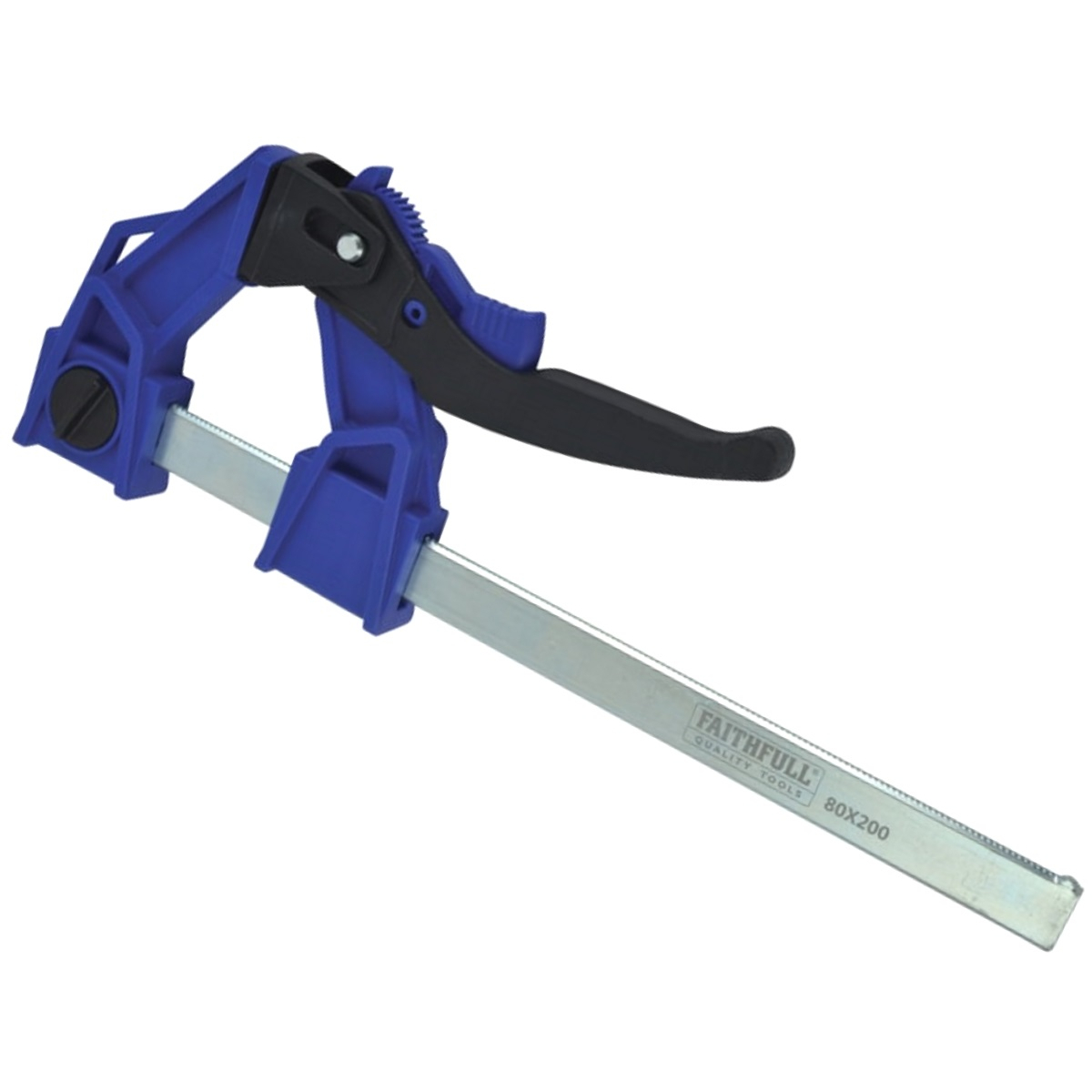 Faithfull FAILC200120 Heavy-Duty Lever Clamp Capacity 200mm