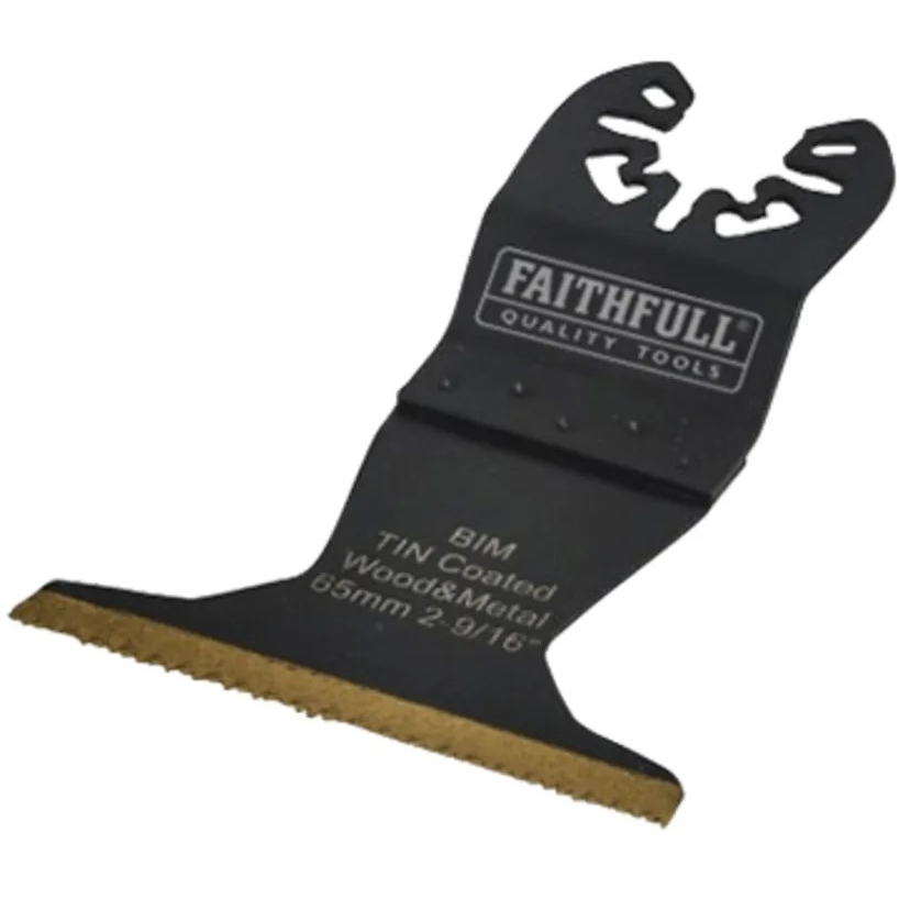 Faithfull FAIMFBM65 Multi-Functional Tool Bi-Metal Flush Cut TiN Coated Blade 65mm