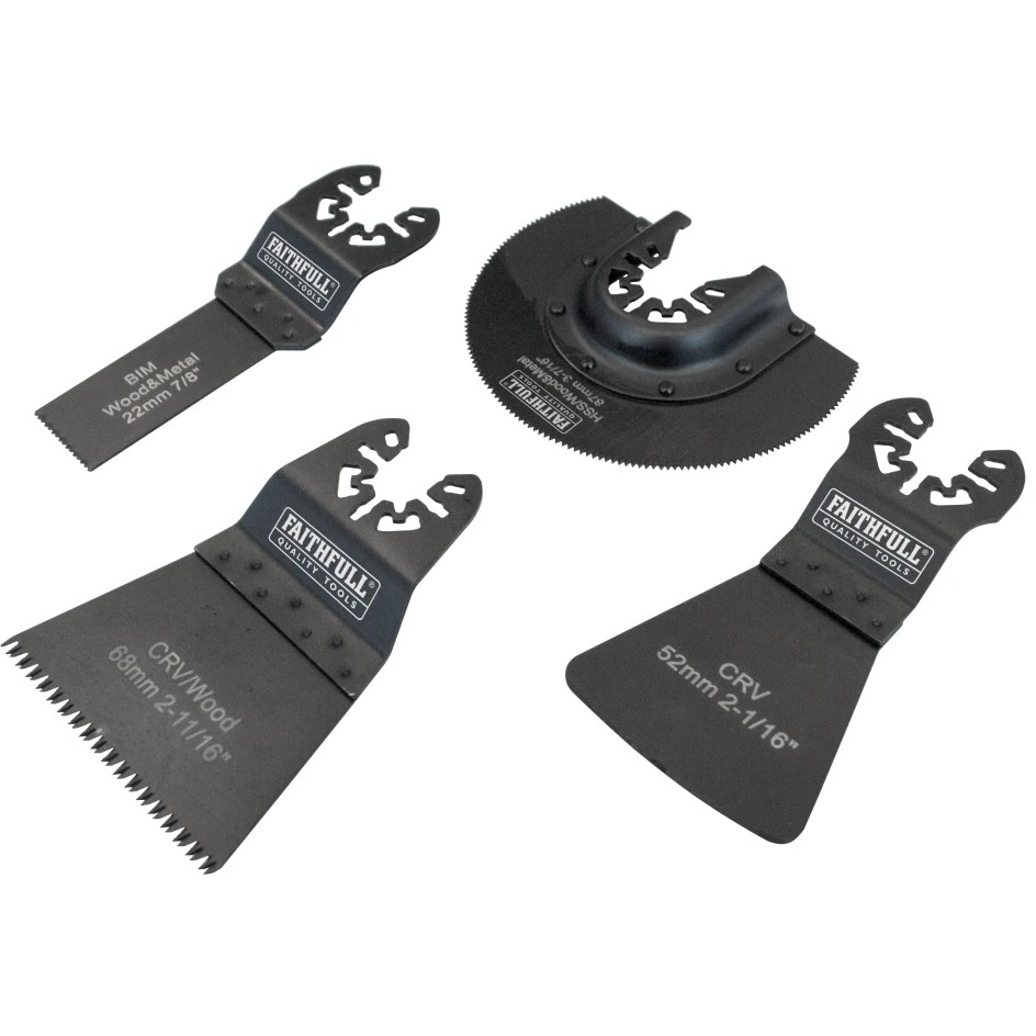 Faithfull FAIMFKIT4 Multi-Function Tool Flooring Blade Set 4 Piece