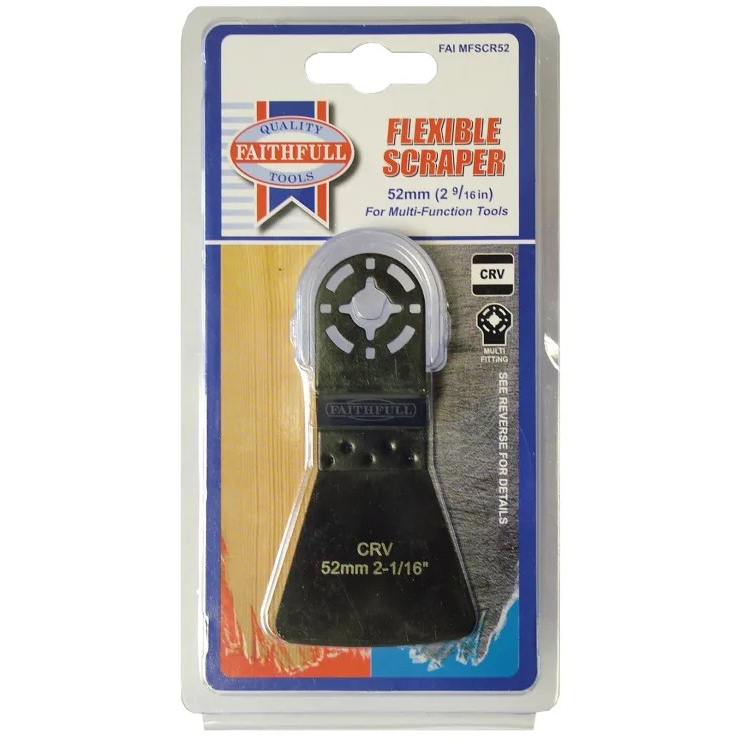 Faithfull FAIMFSCR52 Multi-Functional Tool Flexible CrV Scraper 52mm