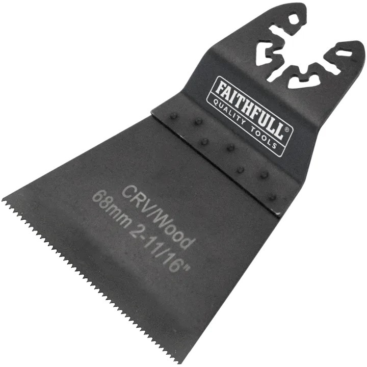Faithfull FAIMFW68 Multi-Function Tool CrV Flush Cut Wood Blade Side Set 68mm