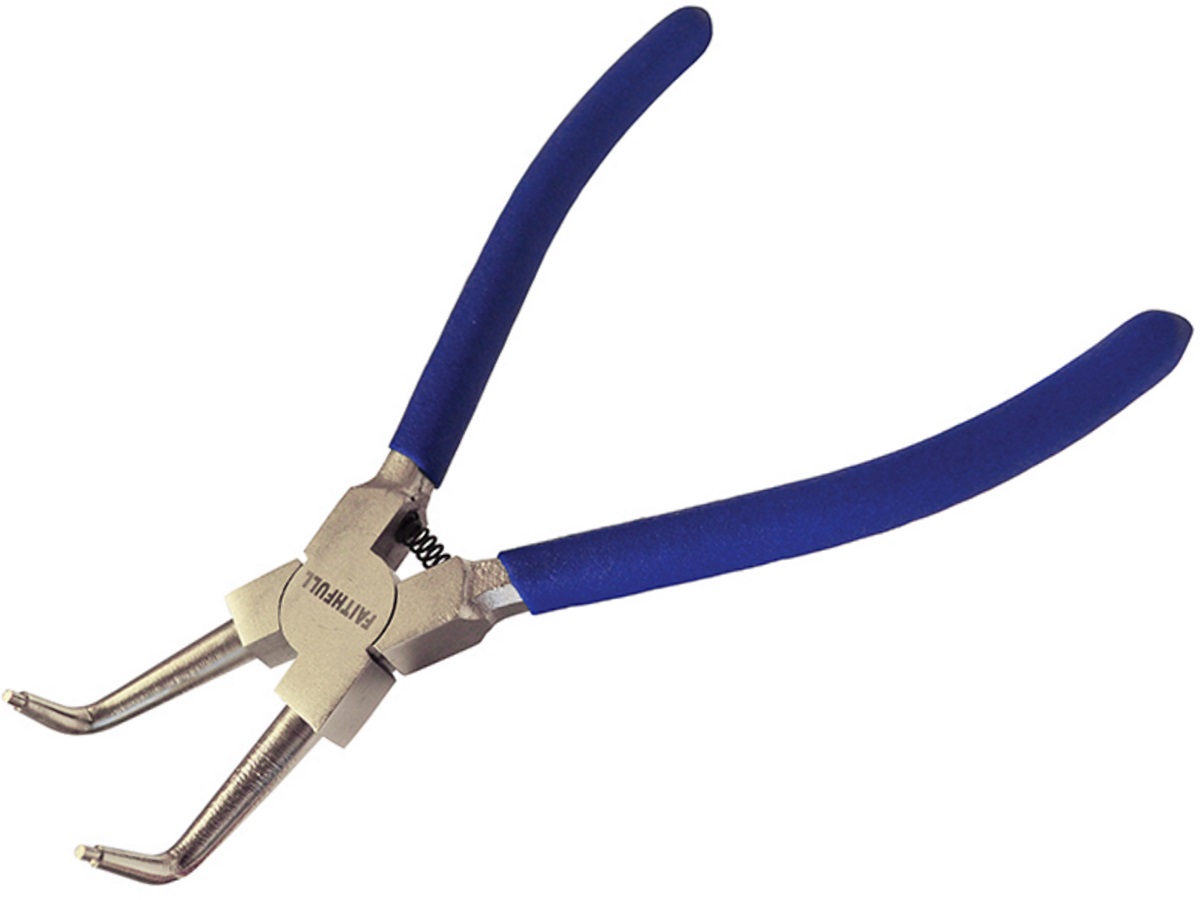 Faithfull FAIPLCIRINTB Internal Bent Circlip Pliers CRV - 180mm