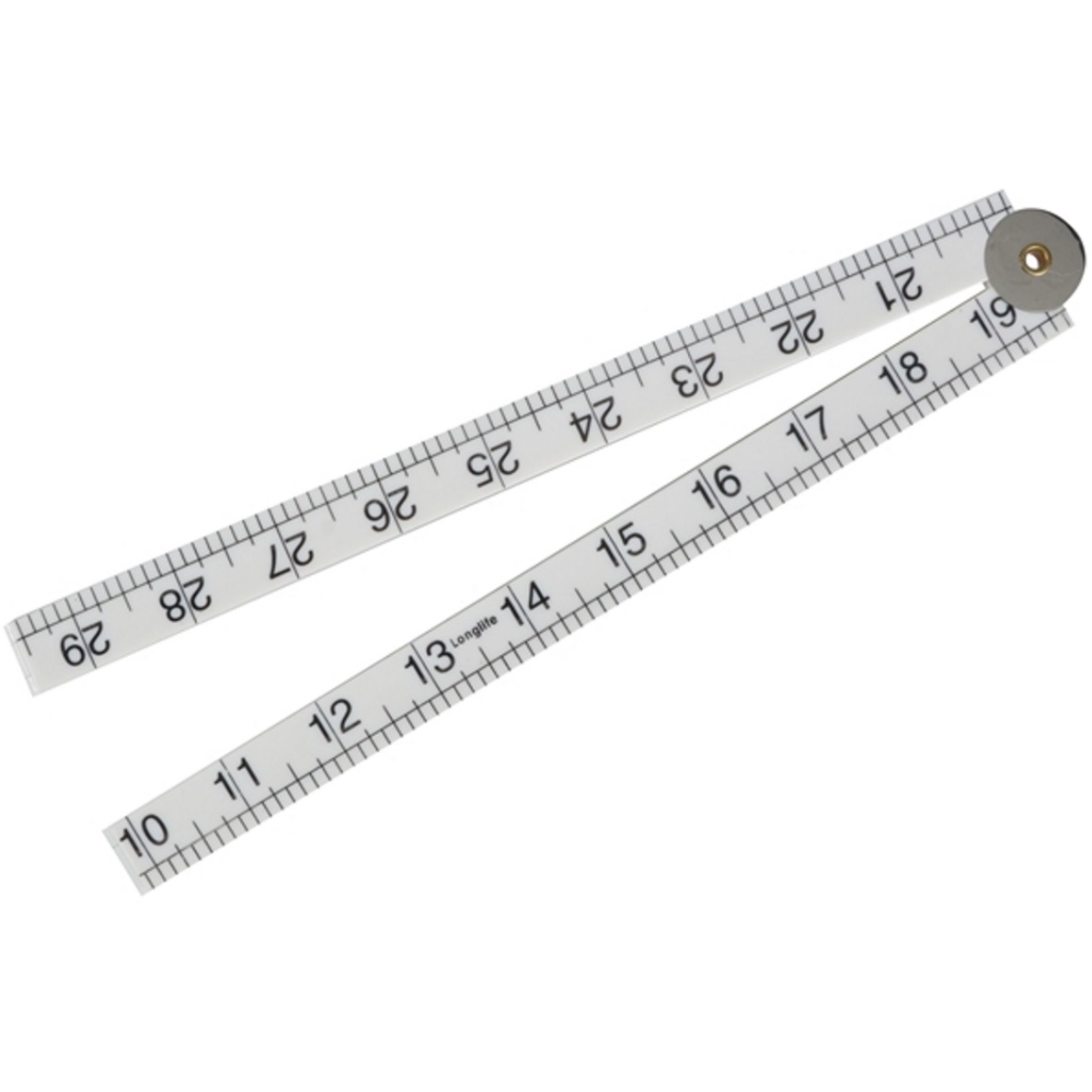 Faithfull FAIRULEFOLDW Folding Rule White ABS Plastic 1m (39")