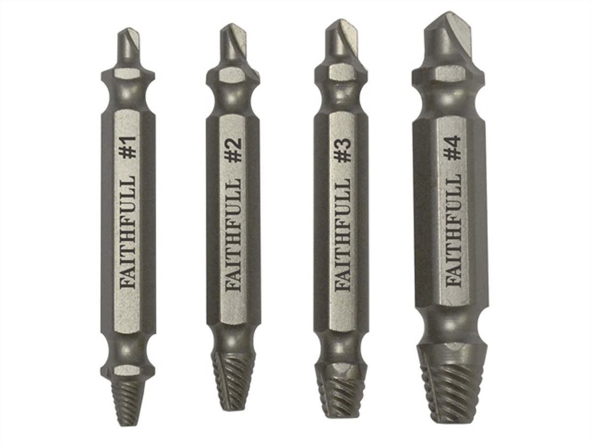 Faithfull FAISBEXTRACT Screw Extractor Kit 4 Piece