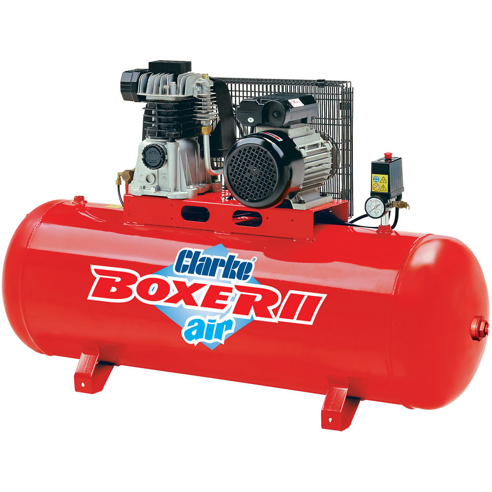 Clarke 2245314 Boxer II 14/150 (O/L) 14cfm 150 Litre 3HP Belt Driven Air Compressor (230V)