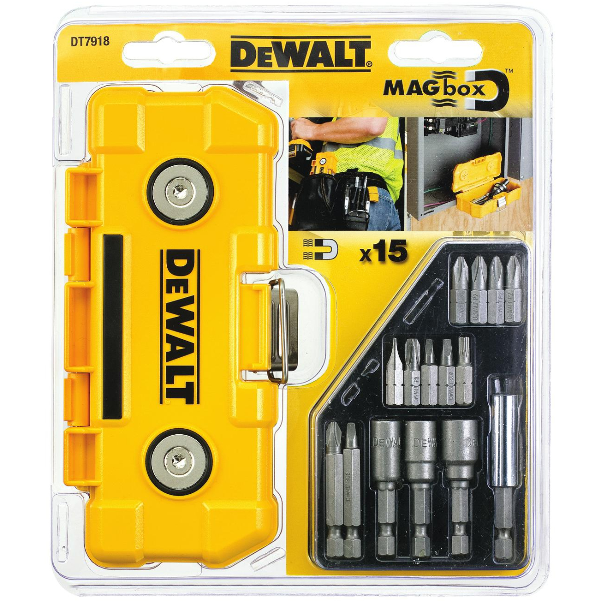 DeWalt DT7918-QZ EXTREME Impact Torsion Set in Magbox 15 Piece PH/PZ Drill Bit Set