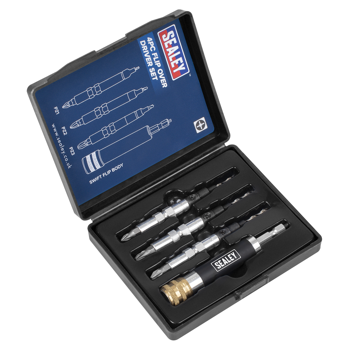 Sealey FDS4 Flip-Over Drill/Driver Set 4pc