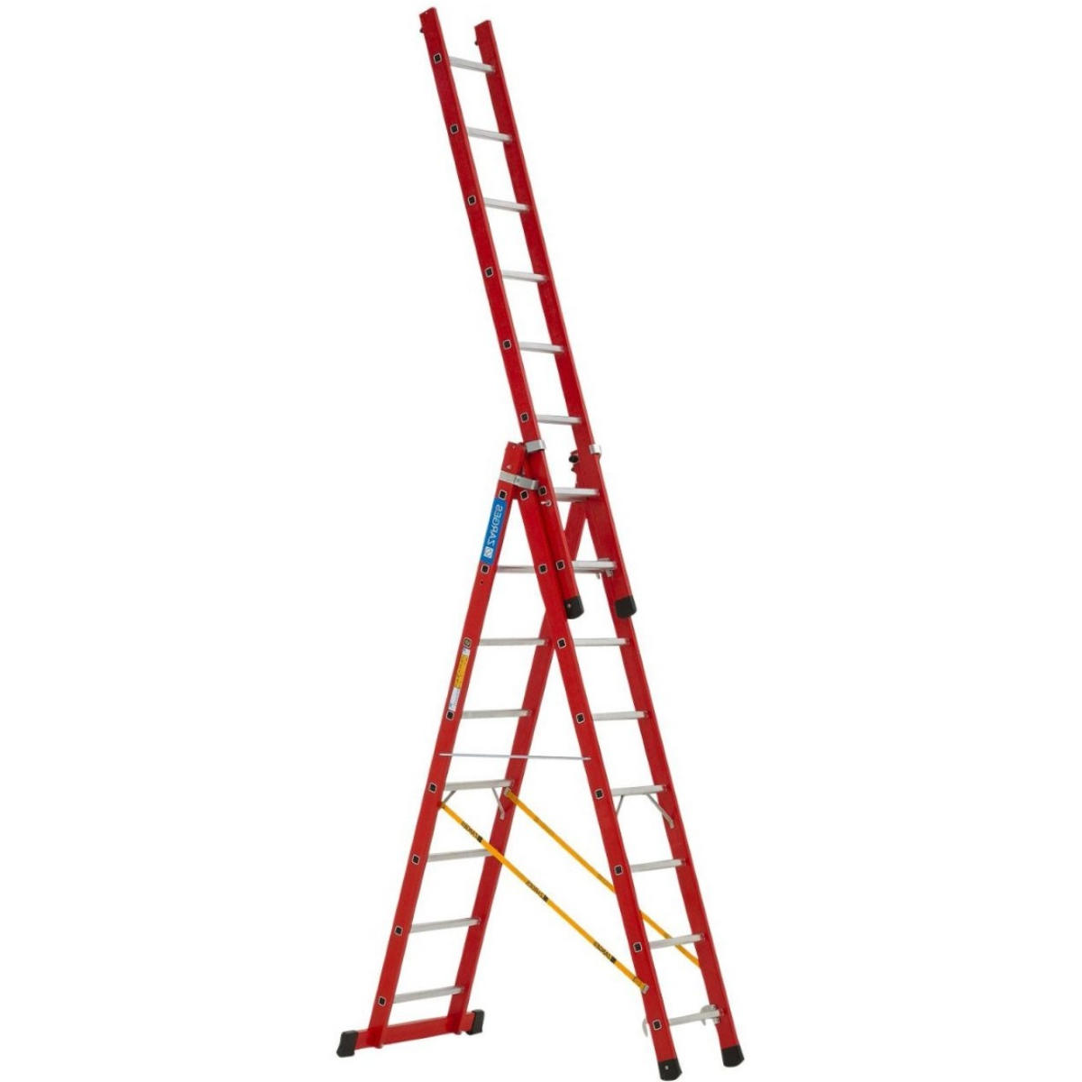Zarges GRP41521 Fibreglass 3-Part Skymaster™ Combination Ladder 3 x 8 Rungs EN131