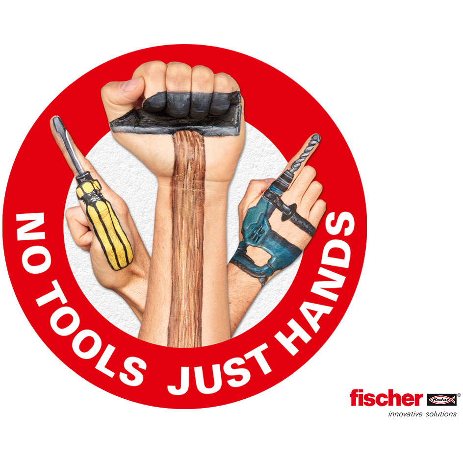 Fischer 551935 NTJH Vacuum Pad Hook & Loop 55x92mm Pack x 2