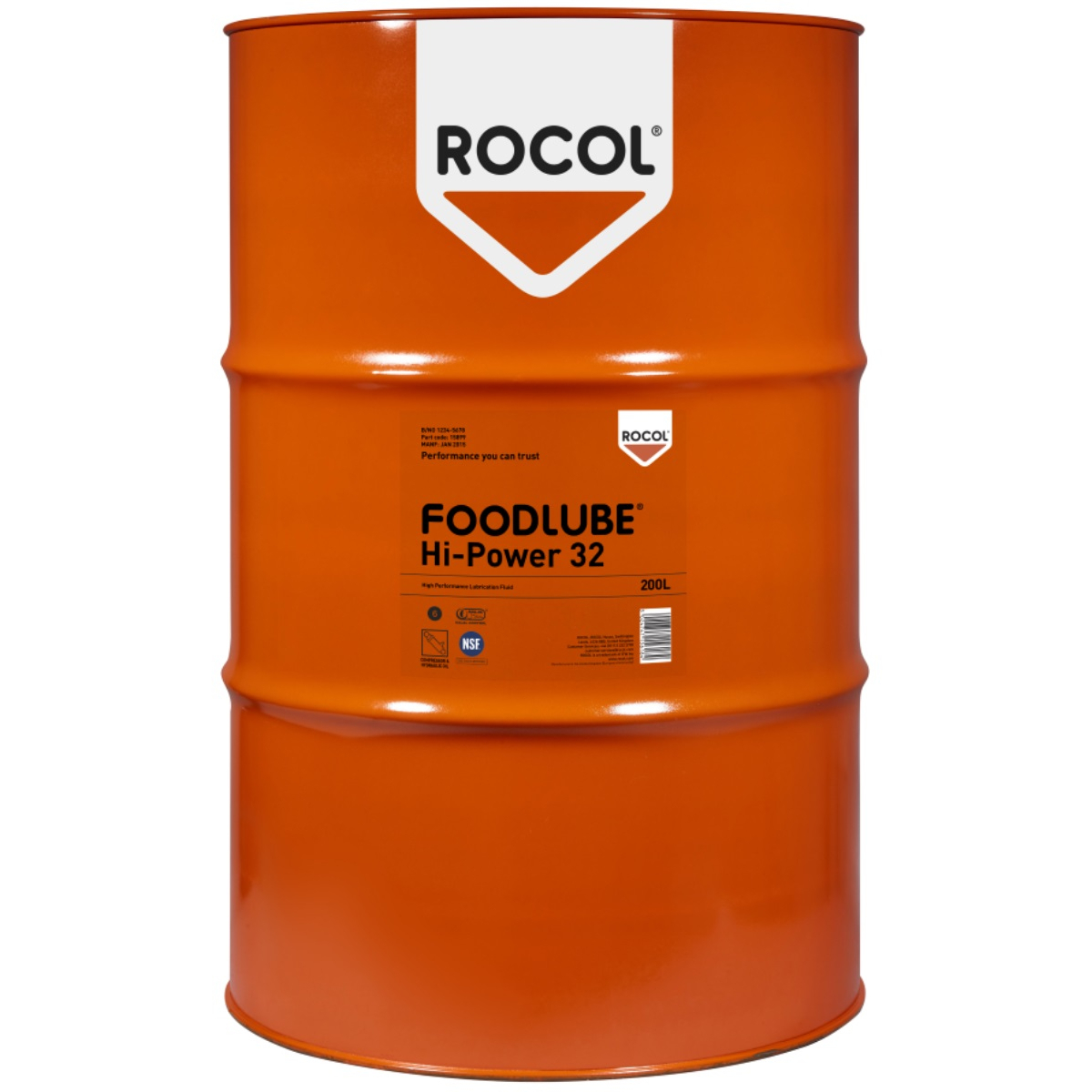 Rocol 15899 Foodlube Hi-Power 32 Lubricant (NSF Registered) 200ltr