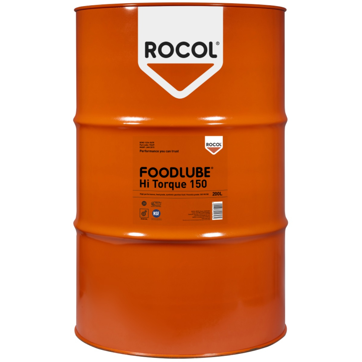 Rocol 15429 Foodlube Hi Torque 150 (with SUPS) Gear Fluids (NSF Registered) 200ltr